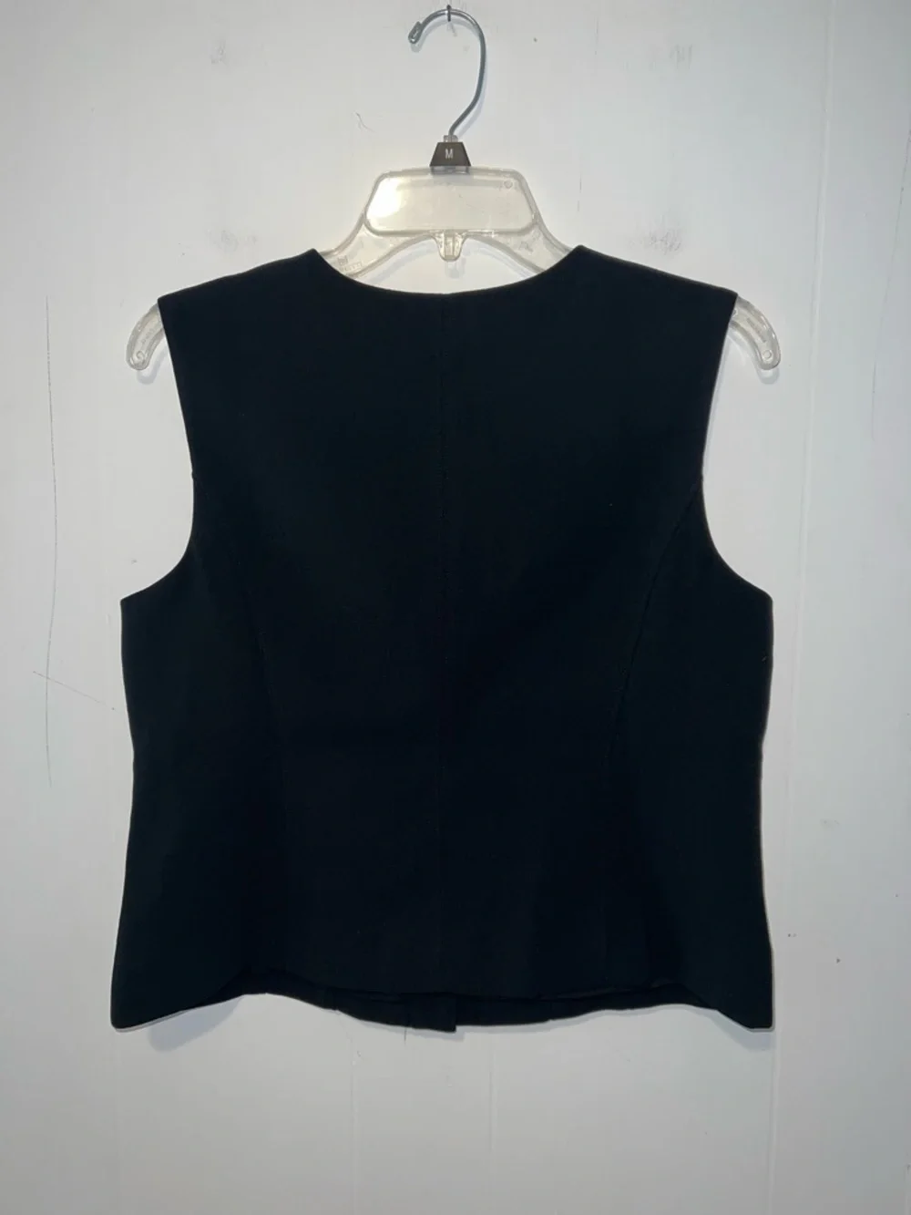 J. Crew Black Sleeveless Button Front Vest Size 10 NWT 0406261